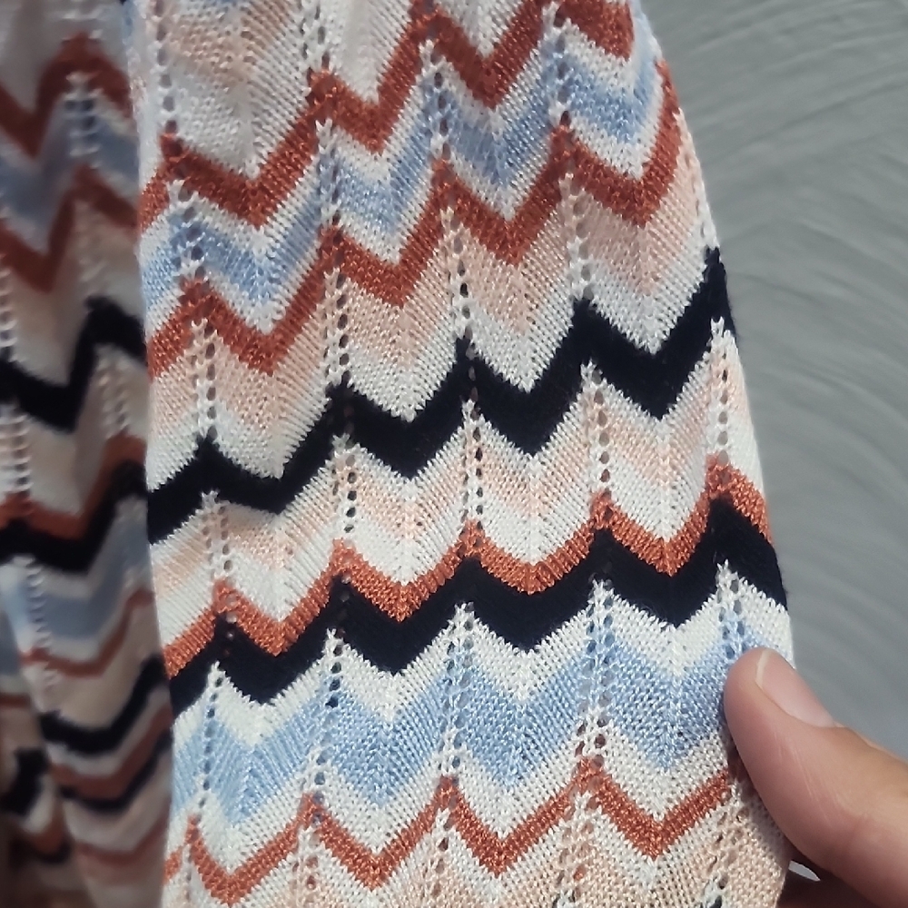 Missoni Chevron Patterned Cardigan in Cream, Brown, and Black - Picture 4 of 6
